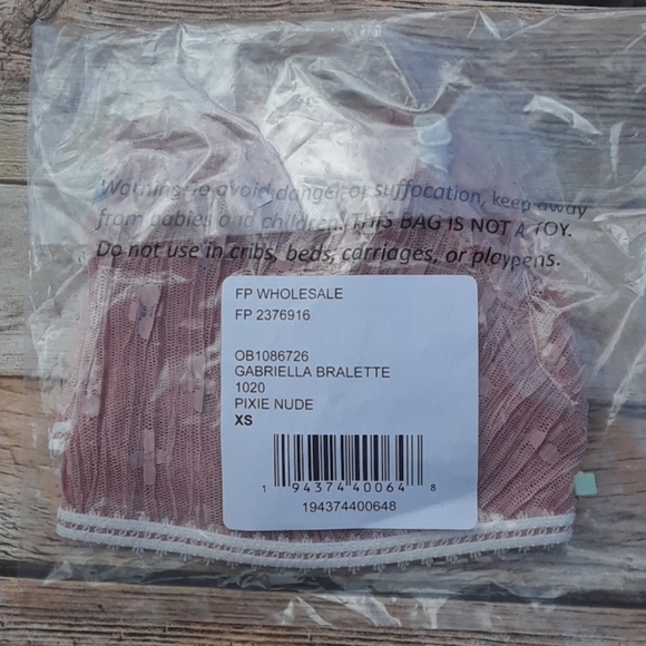 Free People Gabriella Lace Bralette Pixie Nude - Picture 10 of 12